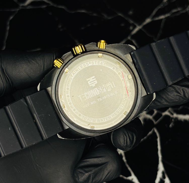 Technosport Black Golden Blaze Watch