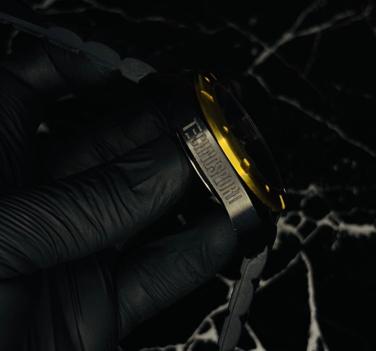 Technosport Black Golden Blaze Watch