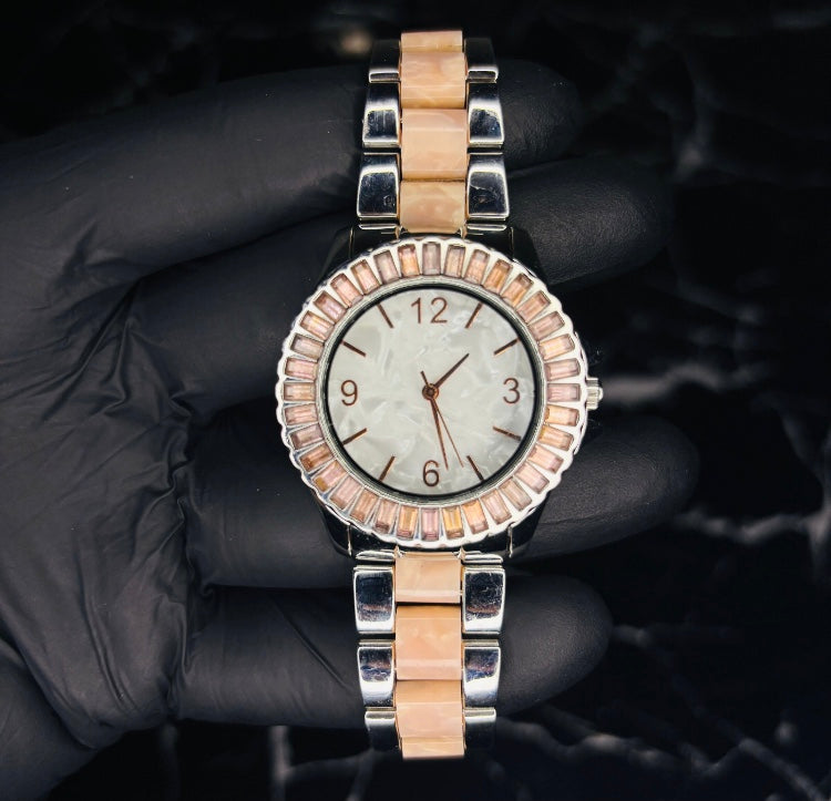 Pink Sapphire Zircons Bezel Premium watch