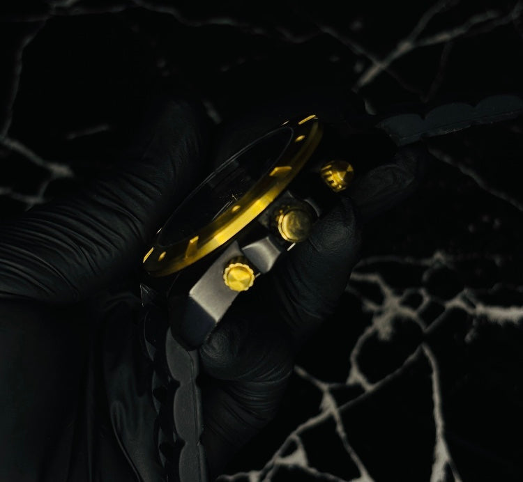 Technosport Black Golden Blaze Watch