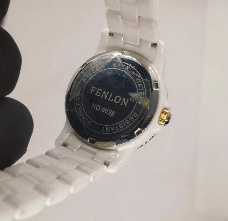 Fenlon Women Japan-Mov Ceramic Watch