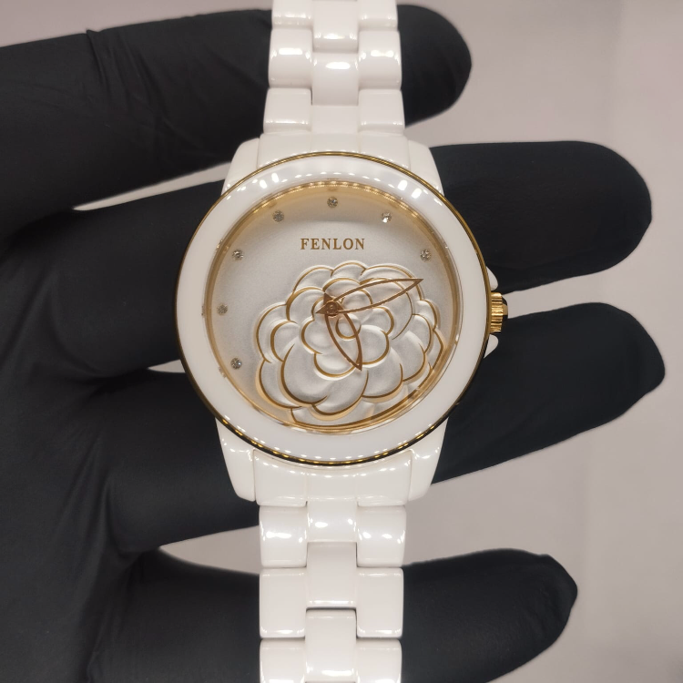 Fenlon Women Japan-Mov Ceramic Watch