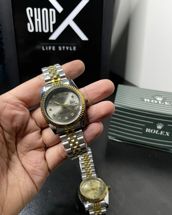 Rollie Gold Plated Dual Shade Watches