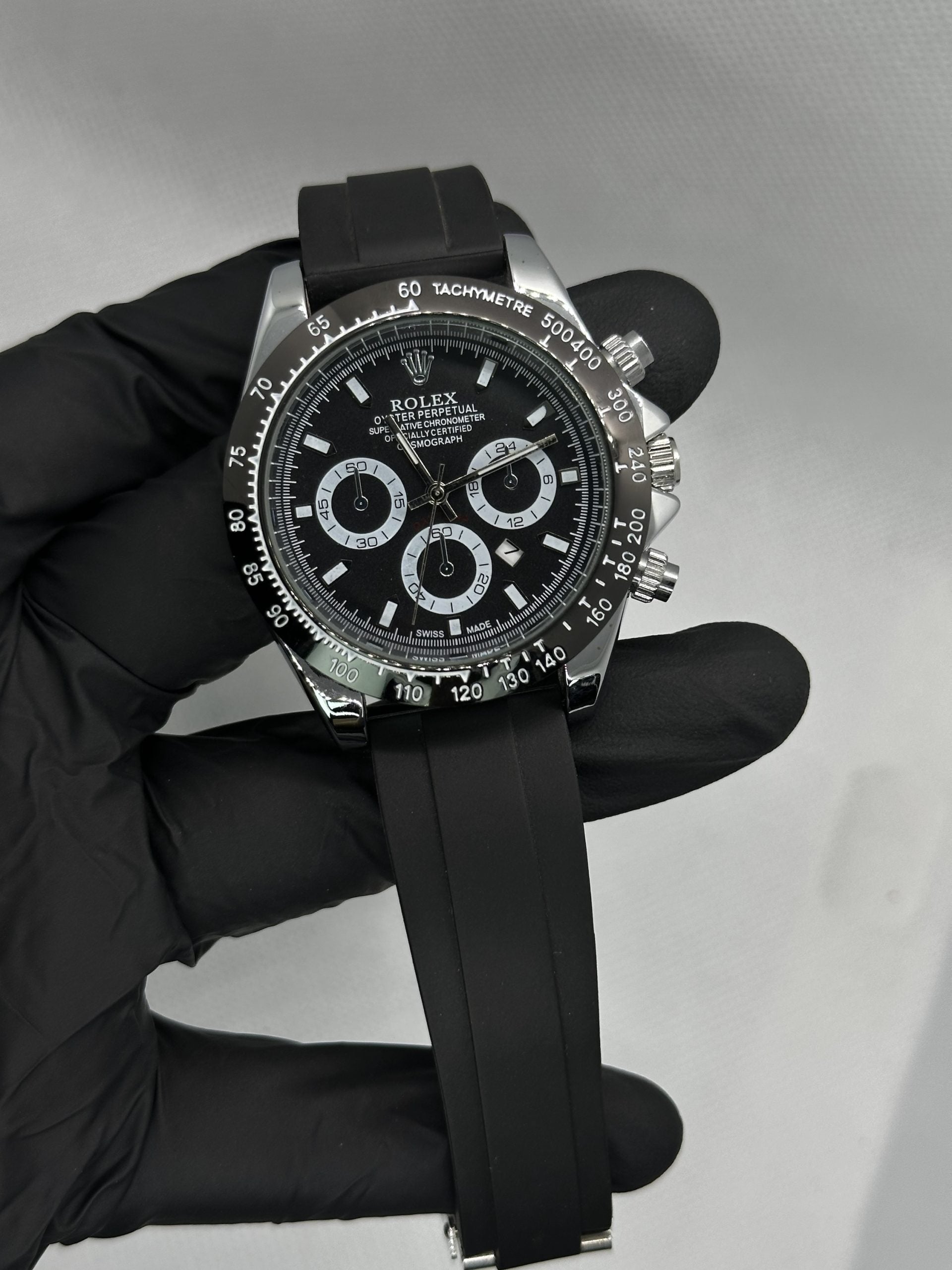 Rollie Daytona Black and Silver