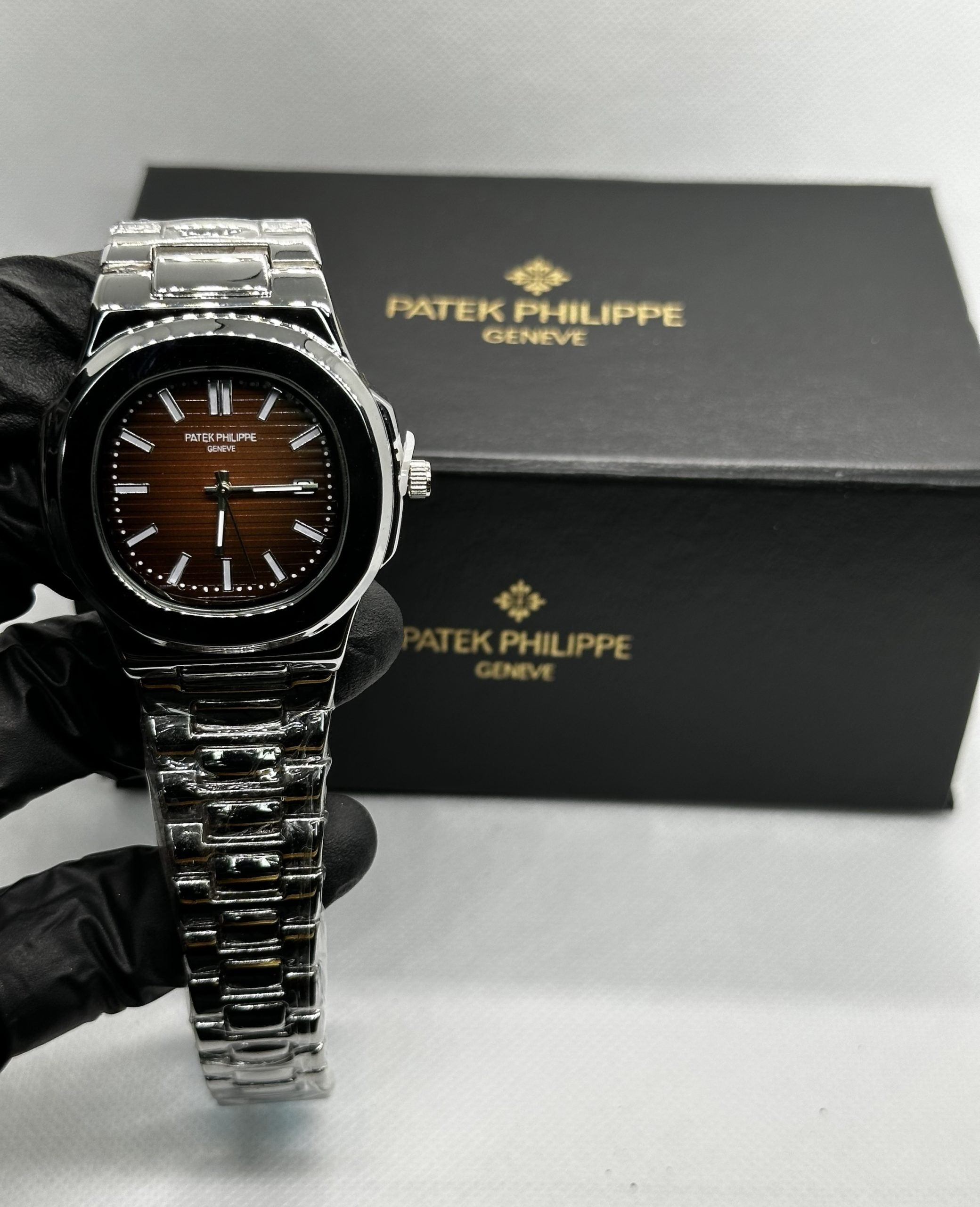 Patek Phillpe Geneve Silver Brown
