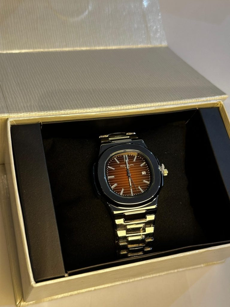 Patek Phillpe Geneve Silver Brown