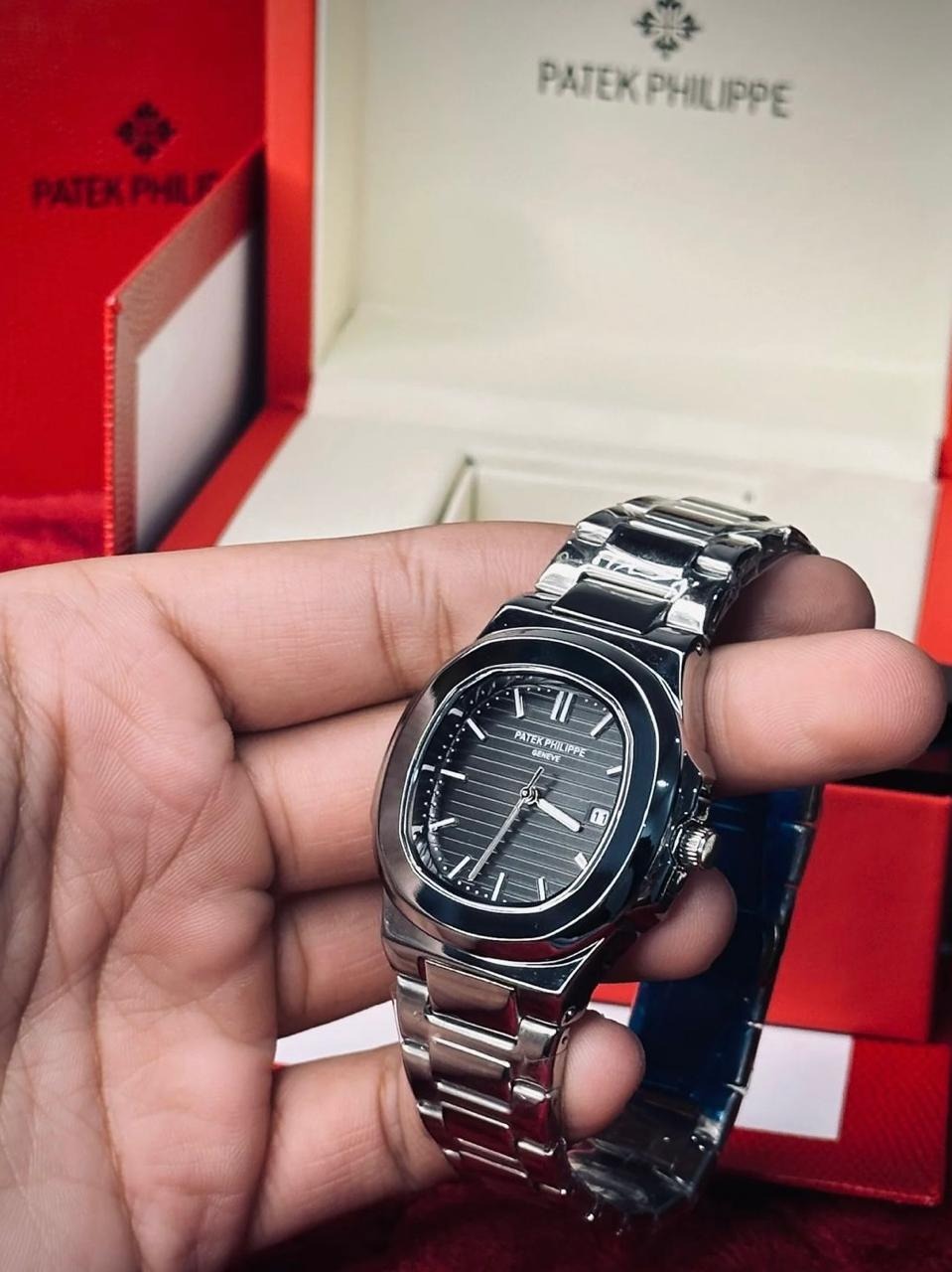 Patek Phillpe Geneve Silver Black
